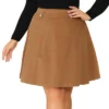 Agnes Orinda Women's Plus Size Corduroy Button Decor Elastic Waist A-Line Skirts 2 Agnes Orinda Women's Plus Size Corduroy Button Decor Elastic Waist A-Line Skirts -Agnes Orinda GUEST 36a9db11 fbd8 4351 8dde 4bc4776f4378