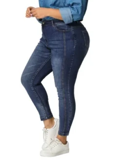 Agnes Orinda Women's Plus Size Mid Rise Stretch Washed Skinny Denim Jeans 18 Agnes Orinda Women's Plus Size Mid Rise Stretch Washed Skinny Denim Jeans -Agnes Orinda GUEST 36ebdffa ae82 412f 9cc7 d33d29af5865