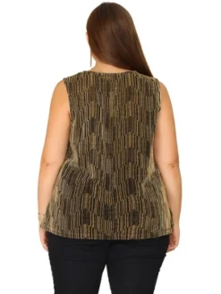 Agnes Orinda Women's Plus Size Sequin Glitter Gradient V Neck Camisoles -Agnes Orinda GUEST 380c55a7 3d4b 4d12 805f 3f11d5d19cb4