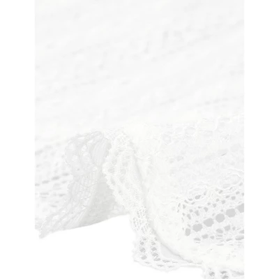 Agnes Orinda Women's Plus Size Sheer Lace Shrug Elegant Crop Cardigan 6 Agnes Orinda Women's Plus Size Sheer Lace Shrug Elegant Crop Cardigan - Image 4