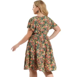 Agnes Orinda Women's Plus Size V Neck Floral Empire Waist Dresses 12 Agnes Orinda Women's Plus Size V Neck Floral Empire Waist Dresses -Agnes Orinda GUEST 398e6a77 1214 48e2 93b1 1f7b35739a51