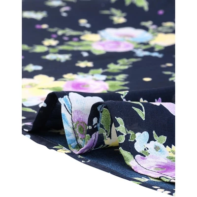 Agnes Orinda Women's Plus Size V Neck Sleeveless Flare Floral Peplum Tank Tops 7 Agnes Orinda Women's Plus Size V Neck Sleeveless Flare Floral Peplum Tank Tops - Image 5