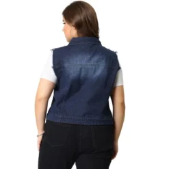 Agnes Orinda Women's Plus Jean Vest Chest Pockets Frayed Hem Single Breasted Denim Vest With Rivets 11 Agnes Orinda Women's Plus Jean Vest Chest Pockets Frayed Hem Single Breasted Denim Vest With Rivets -Agnes Orinda GUEST 3aa29458 205a 4d49 84bc b4169f3742c0