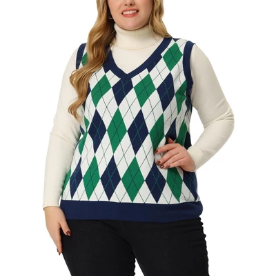 Agnes Orinda Women's Plus Size Cable Knit Sleeveless Pullover Sweater Vest 9 Agnes Orinda Women's Plus Size Cable Knit Sleeveless Pullover Sweater Vest - Image 7