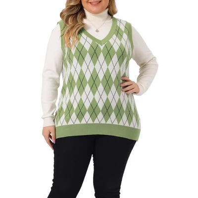 Agnes Orinda Women's Plus Size Cable Knit Sleeveless Pullover Sweater Vest 10 Agnes Orinda Women's Plus Size Cable Knit Sleeveless Pullover Sweater Vest - Image 8