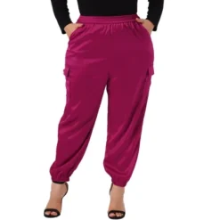 Agnes Orinda Women's Plus Size Cargo Elastic Waist Athleisure Ankle Length Satin Joggers Pant 14 Agnes Orinda Women's Plus Size Cargo Elastic Waist Athleisure Ankle Length Satin Joggers Pant -Agnes Orinda GUEST 3fc19954 b152 4e5a 8d8a c3663cb74a09