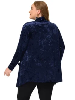 Agnes Orinda Plus Size Velvet Cardigans For Women Pocket Party Open Front Shawl 10 Agnes Orinda Plus Size Velvet Cardigans For Women Pocket Party Open Front Shawl -Agnes Orinda GUEST 402263ea f559 42d9 8707 52dbc227b94c
