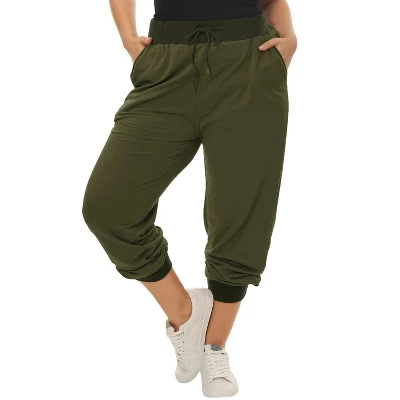 Agnes Orinda Women Plus Size Drawstring Waist Contrast Color Jogger Pants 11 Agnes Orinda Women Plus Size Drawstring Waist Contrast Color Jogger Pants - Image 9