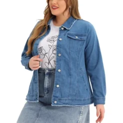 Agnes Orinda Women's Plus Size Denim Chest Pocket Frayed Washed Crop Jean Jackets 21 Agnes Orinda Women's Plus Size Denim Chest Pocket Frayed Washed Crop Jean Jackets -Agnes Orinda GUEST 44253ede 6558 4d33 a683 8c85c37d8d20