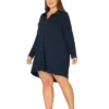 Agnes Orinda Women's Plus Size Solid Long Sleeve Button Down V-Neck Pajama Sleep Shirts 2 Agnes Orinda Women's Plus Size Solid Long Sleeve Button Down V-Neck Pajama Sleep Shirts -Agnes Orinda GUEST 443e73e7 2952 43c5 973f e8f0c946abdf