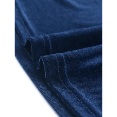 Agnes Orinda Women's Plus Size Velvet Tops Long Sleeve Button Down Casual Babydolls Shirts 6 Agnes Orinda Women's Plus Size Velvet Tops Long Sleeve Button Down Casual Babydolls Shirts - Image 4