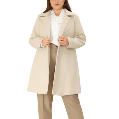 Agnes Orinda Women's Plus Size Notched Lapel Single Breasted Winter Long Pea Coat 14 Agnes Orinda Women's Plus Size Notched Lapel Single Breasted Winter Long Pea Coat - Image 12
