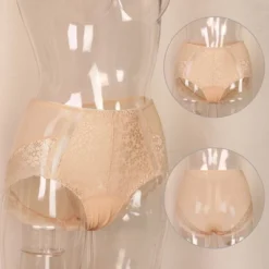 Agnes Orinda Women's Lace Trim High Rise Solid Brief Stretchy Underwear