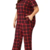 Agnes Orinda Women's Plus Size Short Sleeve Sleepwear Plaid Pajamas Sets 1 Agnes Orinda Women's Plus Size Short Sleeve Sleepwear Plaid Pajamas Sets -Agnes Orinda GUEST 4a3c7bc6 ca09 4440 8b7b 724c117706cf