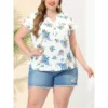 Agnes Orinda Women's Plus Size Layered Sleeve V Neck Floral Print Ruffle Casual Blouses 1 Agnes Orinda Women's Plus Size Layered Sleeve V Neck Floral Print Ruffle Casual Blouses -Agnes Orinda GUEST 4ba21872 6a5d 4928 9dc7 a602fc2a6bc3