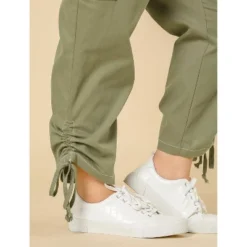 Agnes Orinda Women's Plus Size Drawstring Elastic Waist Cargo Pants With Pockets -Agnes Orinda GUEST 4e283ad4 4ae9 43e3 92a7 ce1296e5282c
