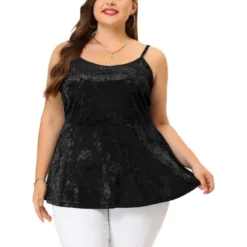 Agnes Orinda Women's Plus Size Velvet Adjustable Strap Peplum Camisole 15 Agnes Orinda Women's Plus Size Velvet Adjustable Strap Peplum Camisole -Agnes Orinda GUEST 51c0695a fe26 4e2c 96fc bd6c13d7f52c