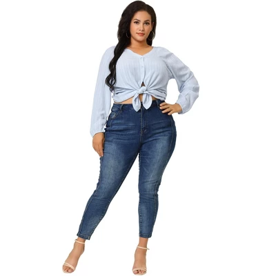 Agnes Orinda Plus Size Top For Women Long Sleeve V Neck Full Placket Casual Shirts Tops Valentine Day 5 Agnes Orinda Plus Size Top For Women Long Sleeve V Neck Full Placket Casual Shirts Tops Valentine Day - Image 3