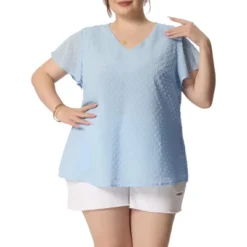 Agnes Orinda Plus Size Blouses For Women Tired Flare Sleeve V Neck Swiss Dots Tops 19 Agnes Orinda Plus Size Blouses For Women Tired Flare Sleeve V Neck Swiss Dots Tops -Agnes Orinda GUEST 5570d38c 3d6c 46aa 98f2 154170d8c8b2