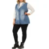 Agnes Orinda Women's Plus Size Denim Relax Notched Lapel Jacket Vest 2 Agnes Orinda Women's Plus Size Denim Relax Notched Lapel Jacket Vest -Agnes Orinda GUEST 56a19023 6af5 4b6b b51f 947406c8adbe