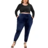 Agnes Orinda Women's Plus Size Velvet Elastic Waist Cuff Casual Pant 2 Agnes Orinda Women's Plus Size Velvet Elastic Waist Cuff Casual Pant -Agnes Orinda GUEST 56a67a69 5a2e 471e bbb5 8a7dfb6389cf