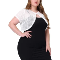 Agnes Orinda Women's Plus Size Sheer Lace Shrug Elegant Crop Cardigan 14 Agnes Orinda Women's Plus Size Sheer Lace Shrug Elegant Crop Cardigan -Agnes Orinda GUEST 59121152 d43c 4ef3 9210 ab8c710ce471