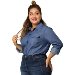 Agnes Orinda Women's Plus Size Business Casual Trendy Button Down Long Sleeve Fall Denim Shirts 13 Agnes Orinda Women's Plus Size Business Casual Trendy Button Down Long Sleeve Fall Denim Shirts -Agnes Orinda GUEST 5bcd39ce b599 4643 adfb cfc8381987ca