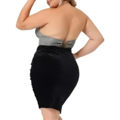 Agnes Orinda Women's Plus Size Glitter Metallic Sequin Party Criss Cross Backless Halter Sleeveless Camisoles -Agnes Orinda GUEST 5c339991 4f1e 43ac adf7 c6ba3eb3d75c