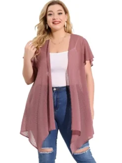 Agnes Orinda Women's Plus Cardigans Flare Sleeve High Low Elegant Swiss Dots Cardigan 10 Agnes Orinda Women's Plus Cardigans Flare Sleeve High Low Elegant Swiss Dots Cardigan -Agnes Orinda GUEST 5d8e3a52 e648 4b57 a632 59ef13a8aed8