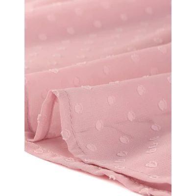 Agnes Orinda Women's Plus Size Chiffon Babydoll Long Sleeve Swiss Dots Blouses 7 Agnes Orinda Women's Plus Size Chiffon Babydoll Long Sleeve Swiss Dots Blouses - Image 5