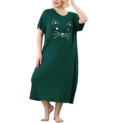 Agnes Orinda Womens Plus Size Short Sleeve Cute Cat Print Pockets Nightgown 35 Agnes Orinda Womens Plus Size Short Sleeve Cute Cat Print Pockets Nightgown -Agnes Orinda GUEST 5ee15757 d8ff 45cd 983b e7cfb927b965