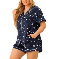 Agnes Orinda Women's Plus Size Patch Pocket Comfort Piping Stars Short Sleeve Pajamas Set 11 Agnes Orinda Women's Plus Size Patch Pocket Comfort Piping Stars Short Sleeve Pajamas Set -Agnes Orinda GUEST 62b6f128 beb5 4c6d 9baa 0320fc75a8fa