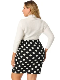 Agnes Orinda Women's Plus Size Polka Dots Elastic Waist Bodycon Skirts 13 Agnes Orinda Women's Plus Size Polka Dots Elastic Waist Bodycon Skirts -Agnes Orinda GUEST 64287983 950a 482f 8040 32f47fa29c2a