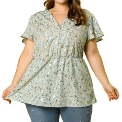Agnes Orinda Women's Plus Size Peplum V Neck Smocked Waist Floral Chiffon Blouse 17 Agnes Orinda Women's Plus Size Peplum V Neck Smocked Waist Floral Chiffon Blouse -Agnes Orinda GUEST 64357ef4 dee2 4806 b789 ece7a277d425