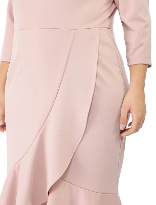 Agnes Orinda Women's Plus Size Cocktail V-neck Wrap Ruffled Midi Bodycon Dresses 7 Agnes Orinda Women's Plus Size Cocktail V-neck Wrap Ruffled Midi Bodycon Dresses - Image 5