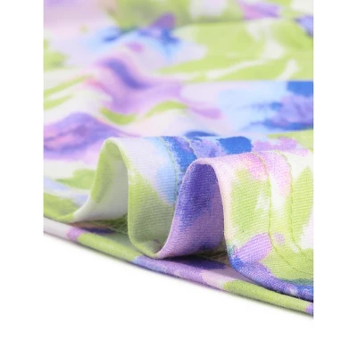 Agnes Orinda Women's Plus Size Tops Tiered Round Neck Short Sleeve Floral Blouses 7 Agnes Orinda Women's Plus Size Tops Tiered Round Neck Short Sleeve Floral Blouses - Image 5