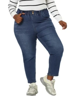 Agnes Orinda Women's Plus Size Pull-On Washed Denim Elastic Waist Stretch Jean 13 Agnes Orinda Women's Plus Size Pull-On Washed Denim Elastic Waist Stretch Jean -Agnes Orinda GUEST 67659aa7 31b5 48eb a579 f02c02475ba2