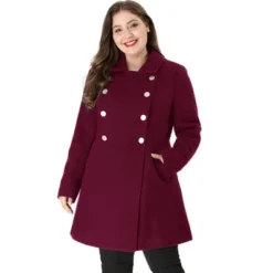 Agnes Orinda Women's Plus Size Winter Fashion Outerwear Double Breasted Warm Overcoats -Agnes Orinda GUEST 68179b4a 5ac6 4a35 b816 2c872d174df7