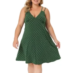 Agnes Orinda Women's Plus Size Deep V Knit Polka Dots Cami Nightgown 15 Agnes Orinda Women's Plus Size Deep V Knit Polka Dots Cami Nightgown -Agnes Orinda GUEST 681ac220 e6f3 4e5c aa4f edd46af9e01b