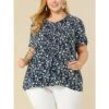 Agnes Orinda Women's Plus Size Self Tie Ruffle Pleated Floral Blouse 2 Agnes Orinda Women's Plus Size Self Tie Ruffle Pleated Floral Blouse -Agnes Orinda GUEST 68d3edb7 3e7b 4d6b 9ced 73a3c2925d76