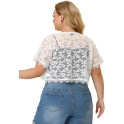 Agnes Orinda Women's Plus Size Sheer Lace Open Front Lightweight Shrugs -Agnes Orinda GUEST 6972351b 09a9 445a 81ae a0923a0594ef