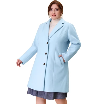 Agnes Orinda Women's Plus Size Winter Notched Lapel Single Breasted Pea Coat 12 Agnes Orinda Women's Plus Size Winter Notched Lapel Single Breasted Pea Coat - Image 10