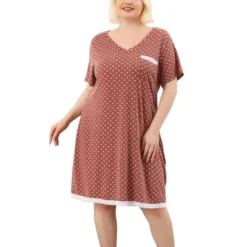 Agnes Orinda Womens Plus Size V Neck Polka Dots Short Sleeve Sleepwear Pajamas Nightgown 31 Agnes Orinda Womens Plus Size V Neck Polka Dots Short Sleeve Sleepwear Pajamas Nightgown -Agnes Orinda GUEST 6a633f59 c94d 4933 9e58 77c81dcca23f