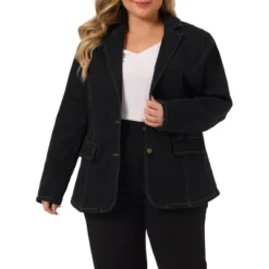 Agnes Orinda Women's Plus Size Denim Notched Lapel Color Block Stretch Blazer 23 Agnes Orinda Women's Plus Size Denim Notched Lapel Color Block Stretch Blazer -Agnes Orinda GUEST 6b676f9e f1a5 4b2f a724 ea90b8e0eb75