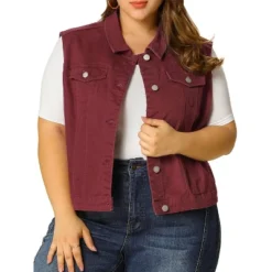 Agnes Orinda Women's Plus Size Buttons With Two Chest Flap Pockets Denim Vests 29 Agnes Orinda Women's Plus Size Buttons With Two Chest Flap Pockets Denim Vests -Agnes Orinda GUEST 6d33a061 d774 4cdb aa4c db90a89887da