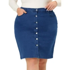 Agnes Orinda Women's Plus Size Denim Casual Mini Pockets Button Jean Pencil Skirts 11 Agnes Orinda Women's Plus Size Denim Casual Mini Pockets Button Jean Pencil Skirts -Agnes Orinda GUEST 6d45a453 3aca 40e6 84a9 973bf3f57699