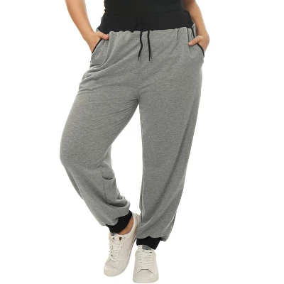 Agnes Orinda Women Plus Size Drawstring Waist Contrast Color Jogger Pants 12 Agnes Orinda Women Plus Size Drawstring Waist Contrast Color Jogger Pants - Image 10