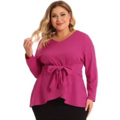 Agnes Orinda Women's Plus Size Workwear Fashion Belted Knot Tie Knit Blouses 21 Agnes Orinda Women's Plus Size Workwear Fashion Belted Knot Tie Knit Blouses -Agnes Orinda GUEST 6f6441f8 43d0 4475 b453 cd0589f5e207