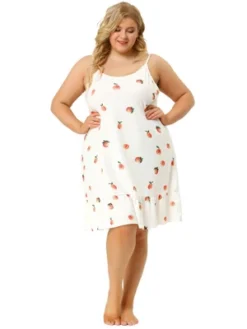 Agnes Orinda Women's Plus Size Sleeveless Fruit Ruffle Hem Nightgown 11 Agnes Orinda Women's Plus Size Sleeveless Fruit Ruffle Hem Nightgown -Agnes Orinda GUEST 73069e39 001c 4a96 b8bc ad857b676e34