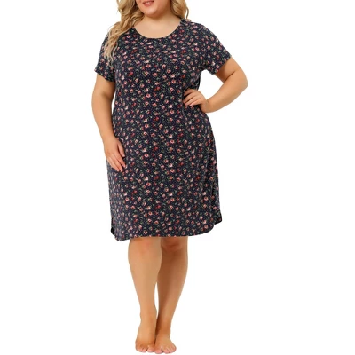 Agnes Orinda Women's Plus Size Short Sleeve Comfort Nightgown 9 Agnes Orinda Women's Plus Size Short Sleeve Comfort Nightgown - Image 7